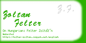 zoltan felter business card